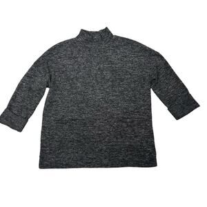 Roots Canada Knit Pullover Womens Size PS Gray Mock Cowl Minimalist Classic